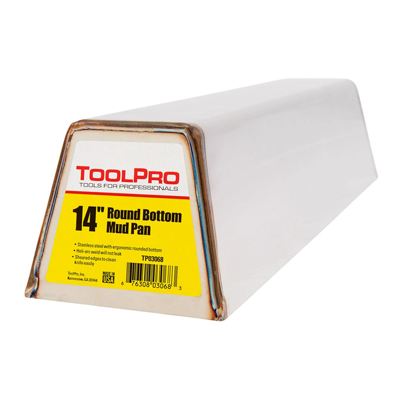 Round Bottom Mud Pan - Stainless Steel - Size:14" - Features:Standard